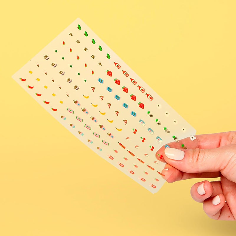 omY Yummy Nail Art Stickers - 120 Stickers, Waterproof, Durable, Fun, Creative Designs | Strong Enough to Last Through Hand Washing - Easy to Apply, Safe, Non-Toxic | Age 6 and Up - Image 2